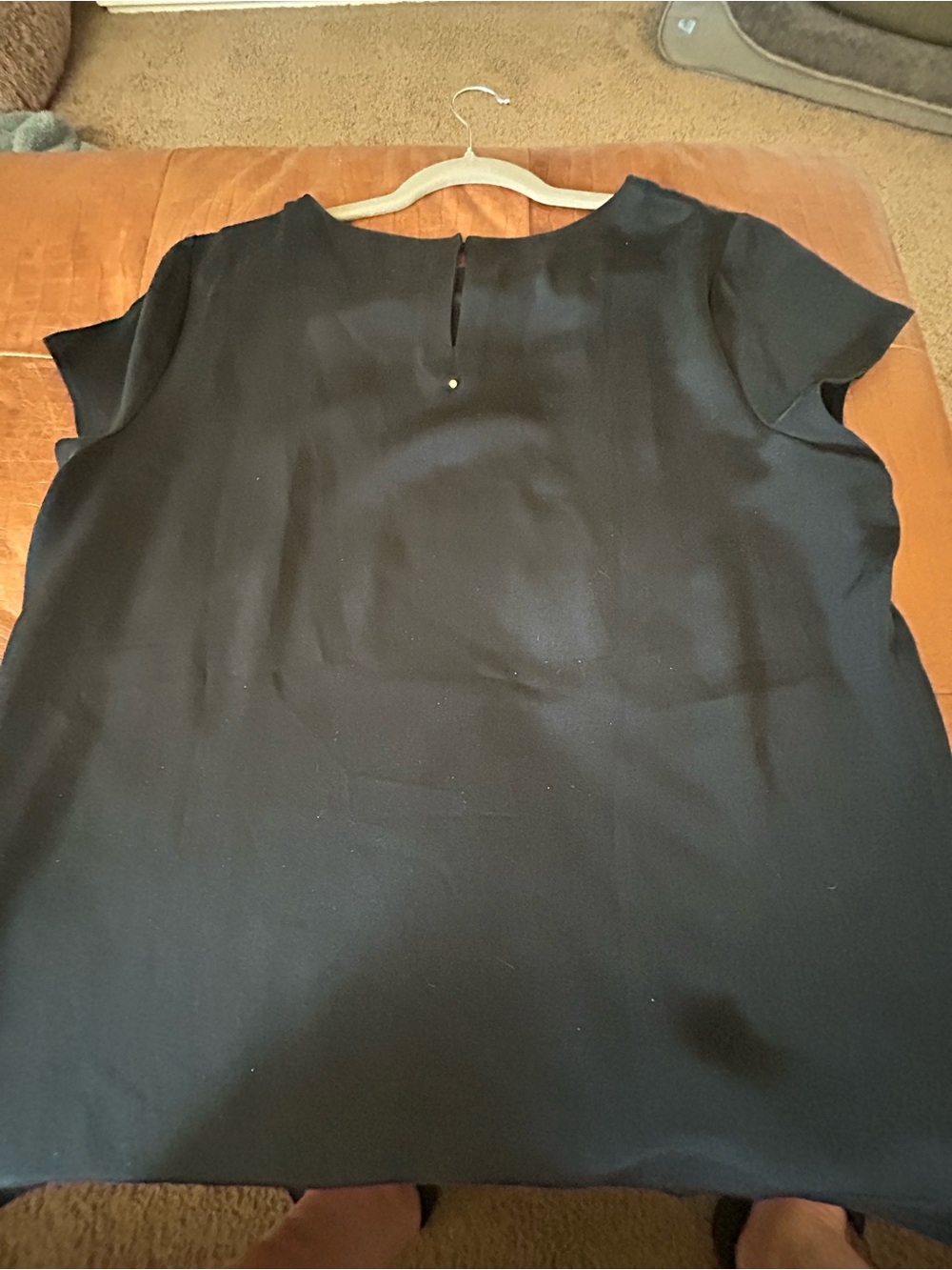 Cuyana Black 100% silk Short-Sleeve Womens Top XL - Picture 7 of 8